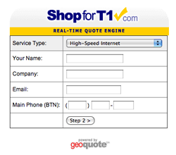 Get T1 line prices instantly. Click to use the Shop For T1 service...